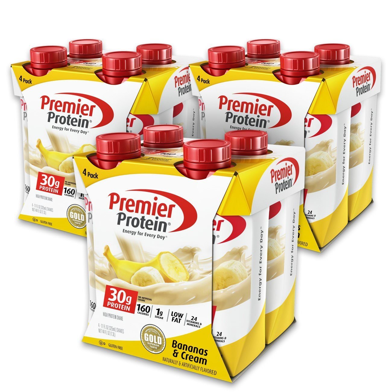 Premier Protein 30g High Protein Shake, Chocolate, 12 Pack | 160 Calories, 24 Vitamins & Minerals, No Added Sugar, Supports Muscle Health, Gluten-Free, 11 oz