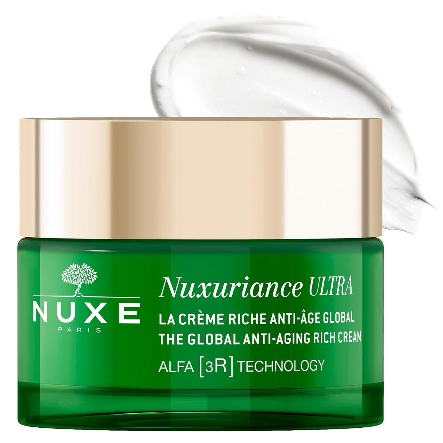 Nuxe Nuxuriance Ultra Global Anti-Aging Rich Cream with Hyaluronic Acid and ALFA 3R Technology, Revitalize, Renewing, Resurfacing Treatment for Dry Skin, 1.7 fl oz