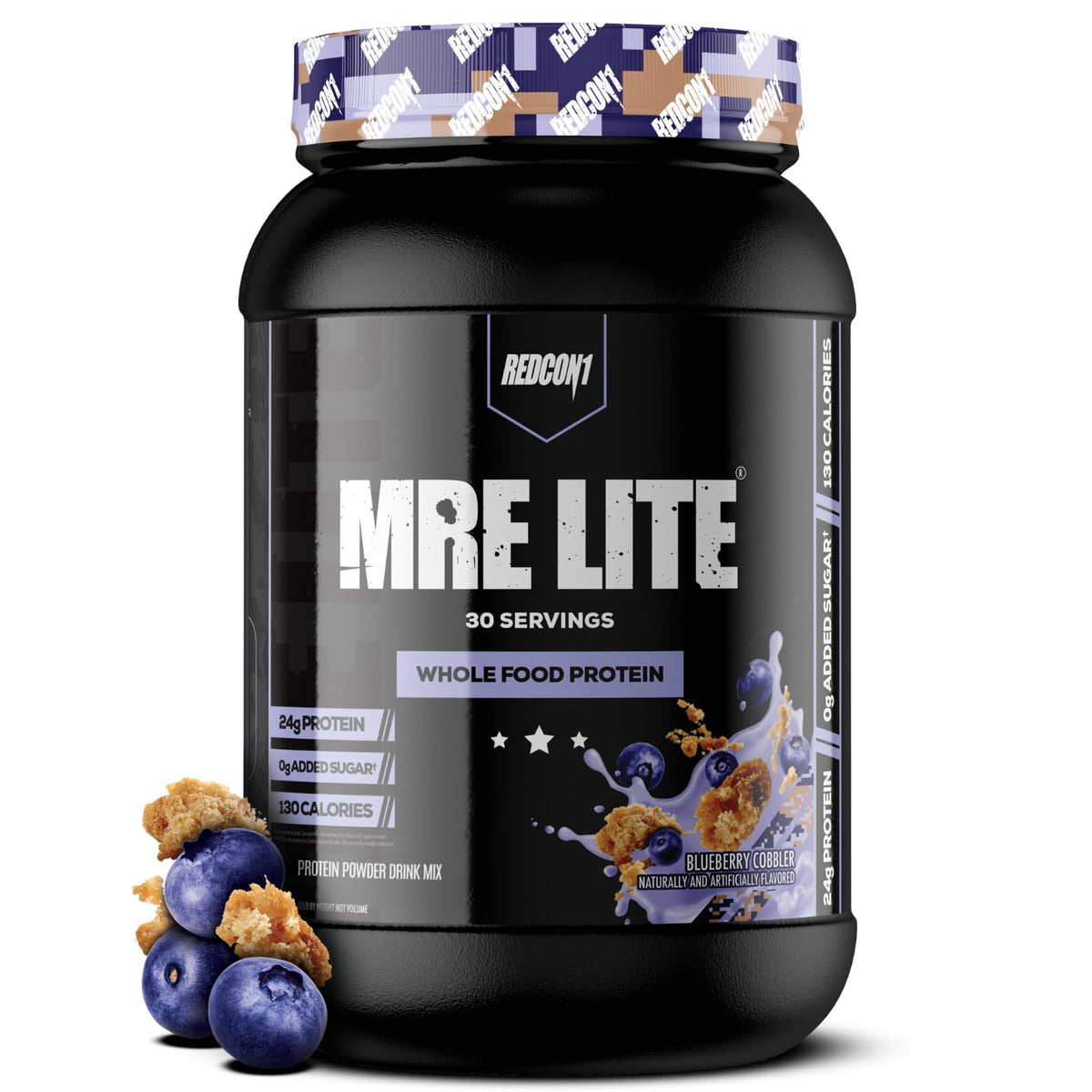 REDCON1 MRE LITE Whole Food Protein Powder, Oatmeal Chocolate Chip - Lactose Free Meal Replacement with Animal Protein Blends - Easy to Digest Formula - Only 4g Carb per Serving (30 Servings)