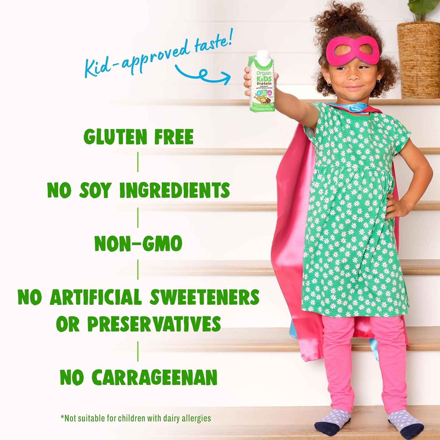 Orgain Organic Kids Dairy 8g Protein Shake, Chocolate, 8.25 oz, 12pk | Nutritional drink, grass-fed protein, 22 vitamins & minerals, 3g fiber, non-GMO, no soy, healthy snack for picky eaters