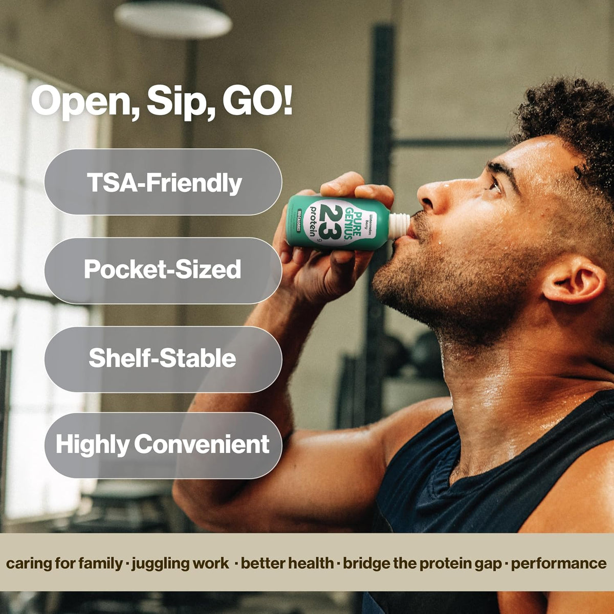 Pure Genius 23g Protein Shot | 100 Calories, No Sugar, No Fat | 12 Shots