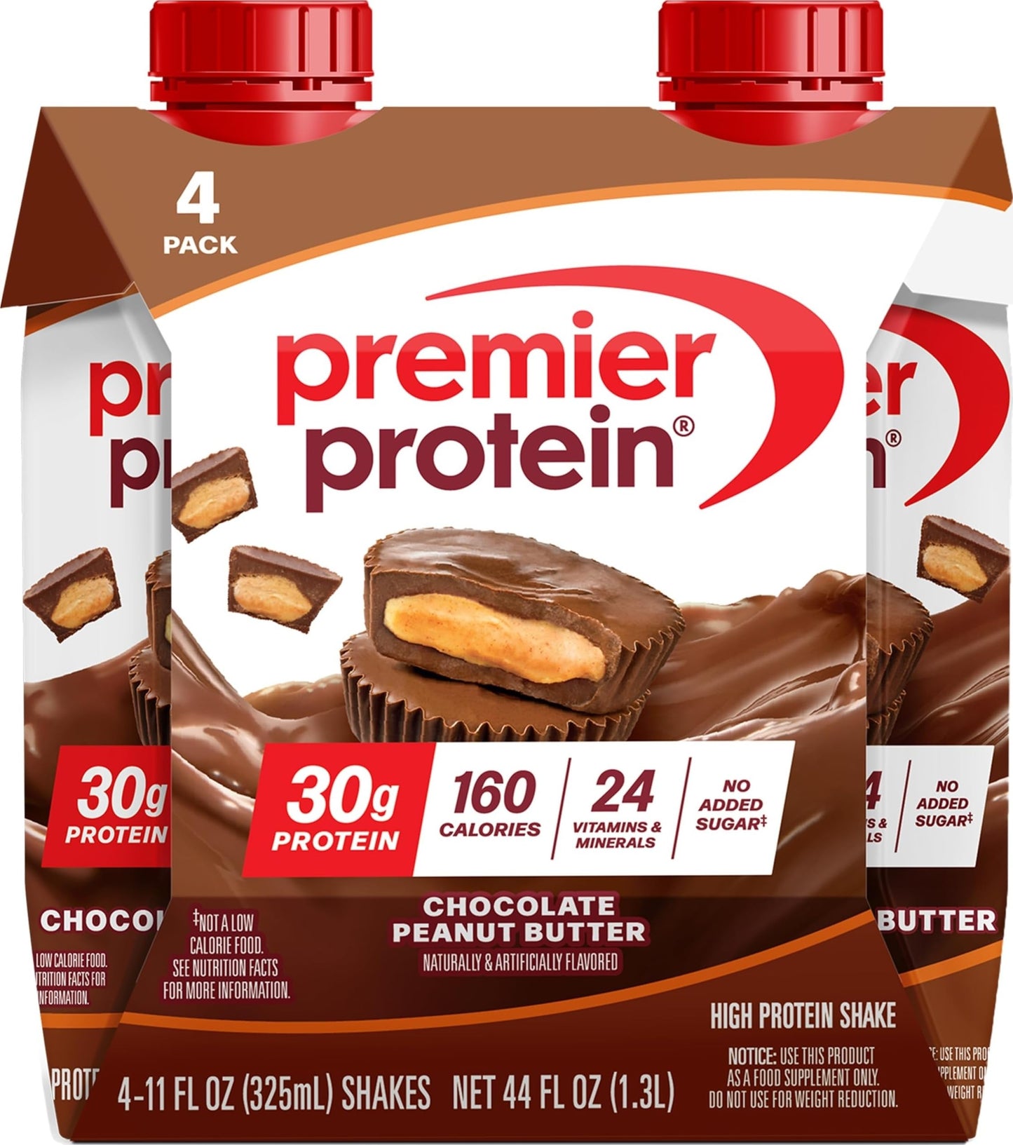 Premier Protein 30g High Protein Shake, Chocolate, 12 Pack | 160 Calories, 24 Vitamins & Minerals, No Added Sugar, Supports Muscle Health, Gluten-Free, 11 oz