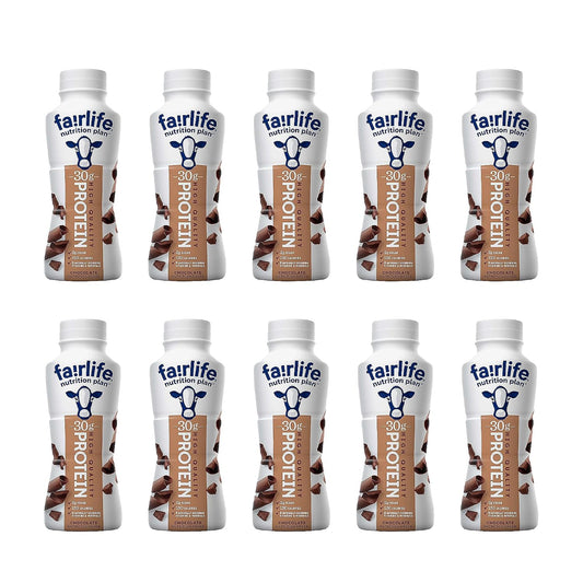 Chocolate High Protein Shakes (Pack of 10) – Ready to Drink High Protein Milk Beverage | Low Sugar 30g Protein Drinks, boost high protein, Lactose Free Protein Shake for Breakfast & Daily Nutrition